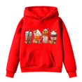 thumbnail image 4 of Ccpelsie Girls Casual Tops Pullover Hoodies Long Sleeve Fashion Sweatshirts Girl Clothes for Little/Big Kids(Red,8-10 Years), 4 of 5