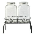 thumbnail image 1 of Dispensador de Bebidas 4L Soledad 2 Piezas Botellas de Vidrio con Soporte para Fiesta, 1 of 7