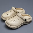 thumbnail image 6 of Unisex Garden Clogs, Womens and Mens on Shoes, Comfortable Quick Dry Lightweight Sandals for Beach Casual, Indoor and Outdoor(Khaki,9.5), 6 of 7