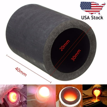 7 OZ 30x40mm Pure Graphite Crucible Cup Propane Torch Melting Gold Silver