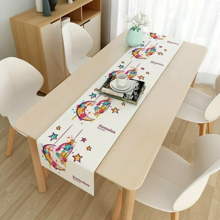 

Ramadan Decoration Table Runner with Gold Star and Moon for Ramadan Table Decor