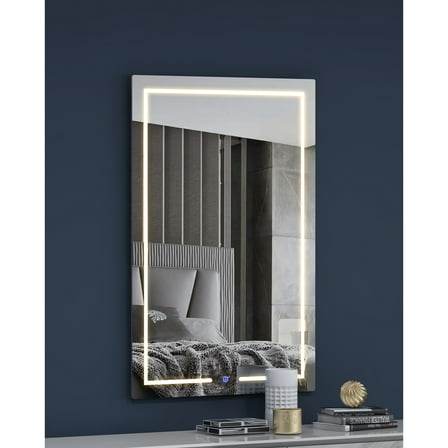 Modern Rectangle Mirror for Bathroom Vanity Wall Decor Illuminated Mirror