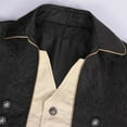 thumbnail image 4 of Busydd Mens Tailcoat Long Sleeve Button Tuxedo Jacket Fashion Prom Performance Retro Tailcoat Steampunk Medieval Costume L, 4 of 7
