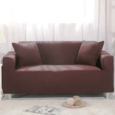 Hurrise Pure Color Stretch Sofa Covers 1 2 3 Seats Fabric