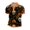 Saffron, variant on JULMCOMO Halloween Polo Shirts for Men Pumpkin Skull Spider Web Print Short Sleeve Collared Trendy Loose Fit Golf Shirts Party Graphic Tees Brown M