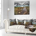thumbnail image 2 of Designart Cloudy Sky above Mountain Lake - Landscape Printed Throw Pillow - 16x16, 2 of 4