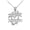 White, variant on Solid Gold Mexico Palm Tree Pendant Necklace (10K White Gold, Pendant with 18" chain)