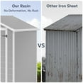 thumbnail image 5 of Asofer 6x4 FT Resin Storage Shed, Plastic Outdoor Shed with Floor，Side Window, Lockable Door for Backyard, Garden, Patio, Gray, 5 of 11
