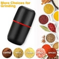 thumbnail image 5 of Molinillo de hierbas eléctrico, molinillo grande de hierbas/café/molino/triturador para especias y hierbas con cepillo de limpieza, negro, capacidad de 4,2 oz, 5 of 5