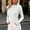 White, variant on NTACZA Solid Women's Stylish Everyday Tops Ribbed Knit Mock Neck Basic Long Sleeve Work Blouses Slim Free Size