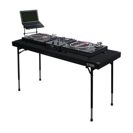 Odyssey Ctbc2060 Carpeted Portable Pro Dj Work Table W Adjustable