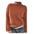 thumbnail image 1 of BVOFAR Pull Tricoté Vintage à Manches Longues Col Bateau Automne Hiver Tendance pour Femmes, 1 of 5
