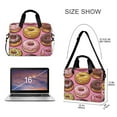thumbnail image 3 of FORMRS 16" Laptop Sleeve Bag Carrying Case with Handle Travel Shoulder Briefcase, Cute Doughnuts Pattern, 3 of 8