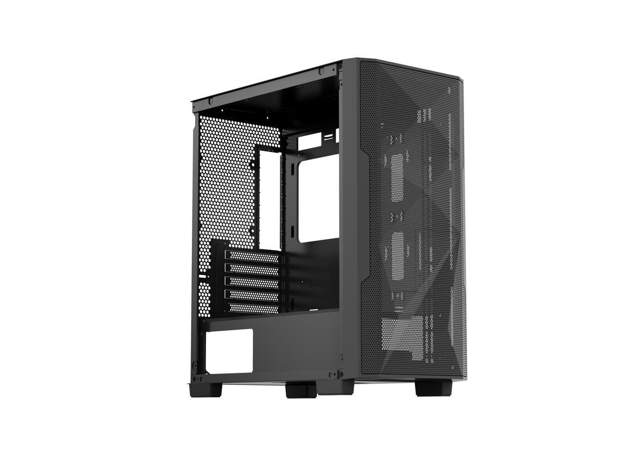 Rosewill FBM-X6 Black Micro ATX Mid Tower Case - Tempered Glass Side Panel, High Airflow, 4X PWM ARGB Fans, Dedicated Cable Routing Clips, Pre-Installed 650W 80+ Gold PSU