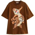 thumbnail image 1 of Camiseta de la familia de Disney para mujer, Camiseta de algodón con estampado de dibujos animados de Winnie the Pooh, Mickey Mouse, Stitch, hada Dumbo SIMBA, 1 of 4