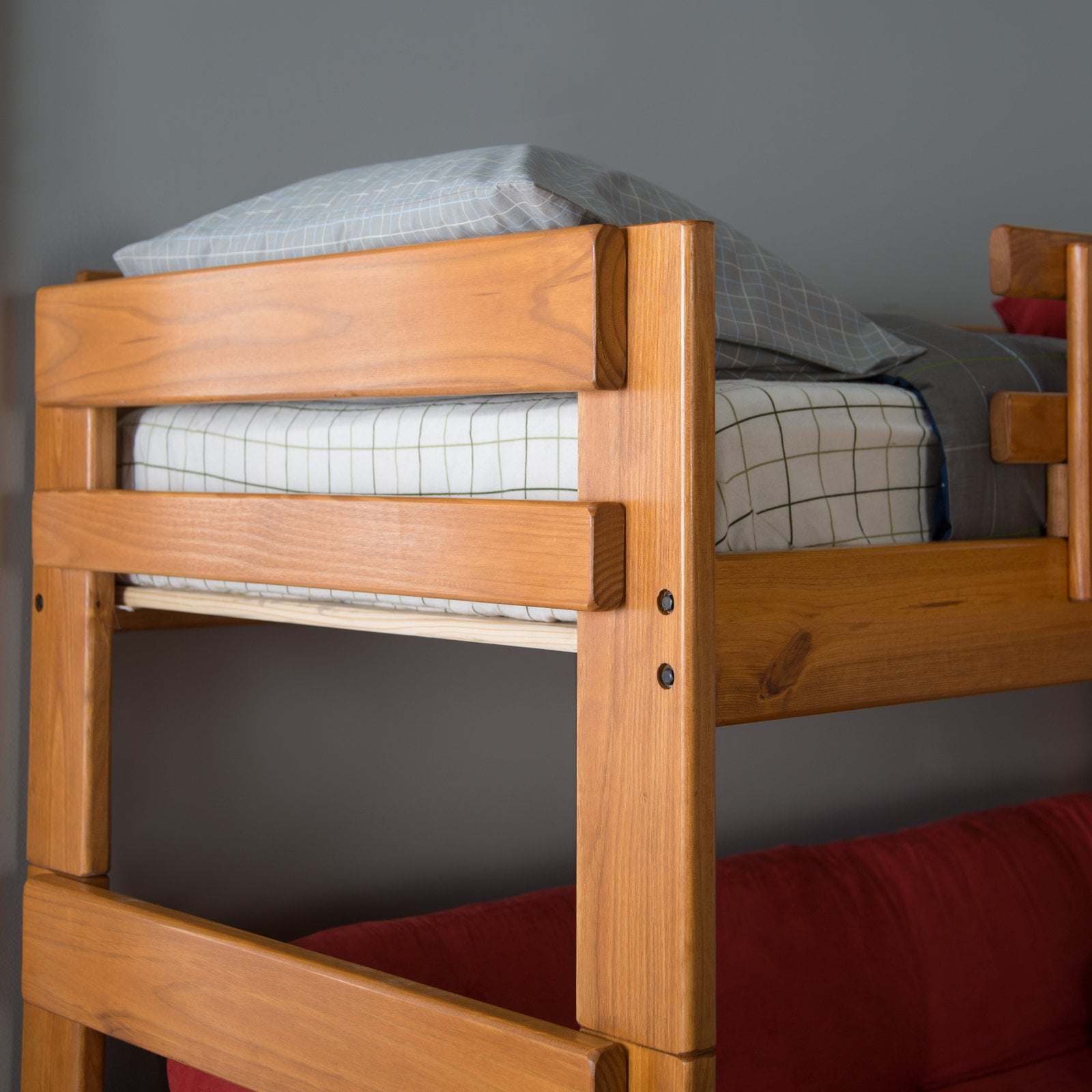 Woodcrest Heartland Futon Bunk Bed With Extra Loft Honey Pine Woodcrest Heartland Futon Bunk Bed With Extra Loft Honey Pine Com