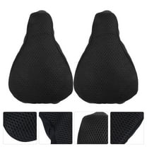 BESTYASH 2Pcs Black Sponge Bike Seat Cushion Covers Shockproof Comfortable