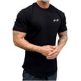thumbnail image 1 of AherBiu T-Shirts Athlétiques pour Hommes T-Shirts Col Rond T-Shirts Col Rond Manches Courtes pour Hommes T-Shirts Décontractés d'Été pour Gym, 1 of 2