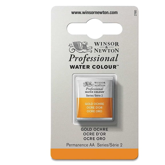 Winsor & Newton Professional Watercolor - Gold Ochre, Half Pan