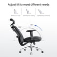 thumbnail image 3 of Sihoo Ergonomics Office Chair Computer Chair Desk Chair, Adjustable Headrests Chair Backrest and Armrest's Mesh Chair (Black), 3 of 9