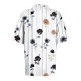 thumbnail image 3 of NAMTYQX Shirts for Women Trendy Plus Size Lapel Button V Neck Fashion Short Sleeve Comfort Soft Loose Fitting Casual White Size 2XL, 3 of 4
