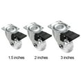 thumbnail image 3 of Desk Office Transparent Pulley Rollers Wheel Swivel Office Chair Wheels Mute Wheel Furniture Caster Chair Caster 3 INCHES BRAKE, 3 of 7