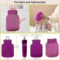 thumbnail image 2 of Jinsinto Mini Hot Water Bottle, Silicone Hot Water Bag for Kids, Suitable for Relieving Pain, Cramps, Back, Neck, Feet (Purple), 2 of 5