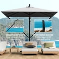 thumbnail image 4 of Outsunny Patio Offset Umbrella UPF 50+ UV Protection, Water-Resistant, Grey, 4 of 10
