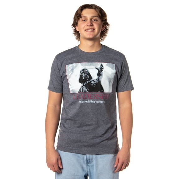 Star Wars Men's Inspirational Darth Vader Leadership Lifting People Up Adult T-Shirt