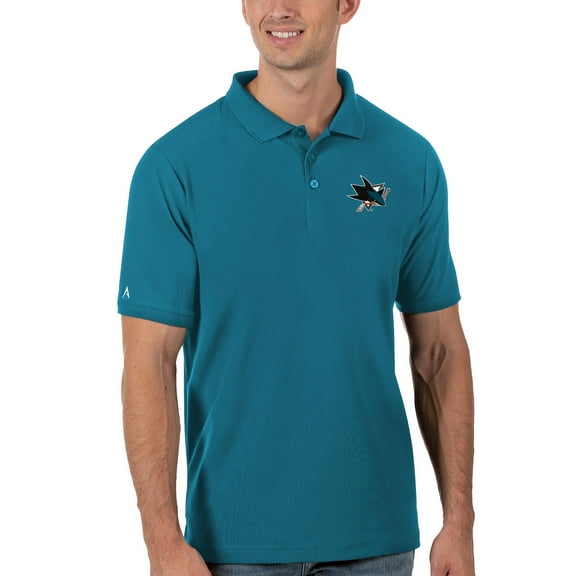 Men's Antigua Teal San Jose Sharks Legacy Pique Polo