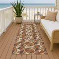 thumbnail image 6 of Addison Rugs Chantille Indoor/Outdoor Transitional Geometric Paprika Machine Washable Runner Rug, 2'3" x 7'6", 6 of 7