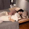 thumbnail image 4 of Almohada de peluche FEEZUSH con forma de conejo, 120 cm, color blanco, 4 of 5