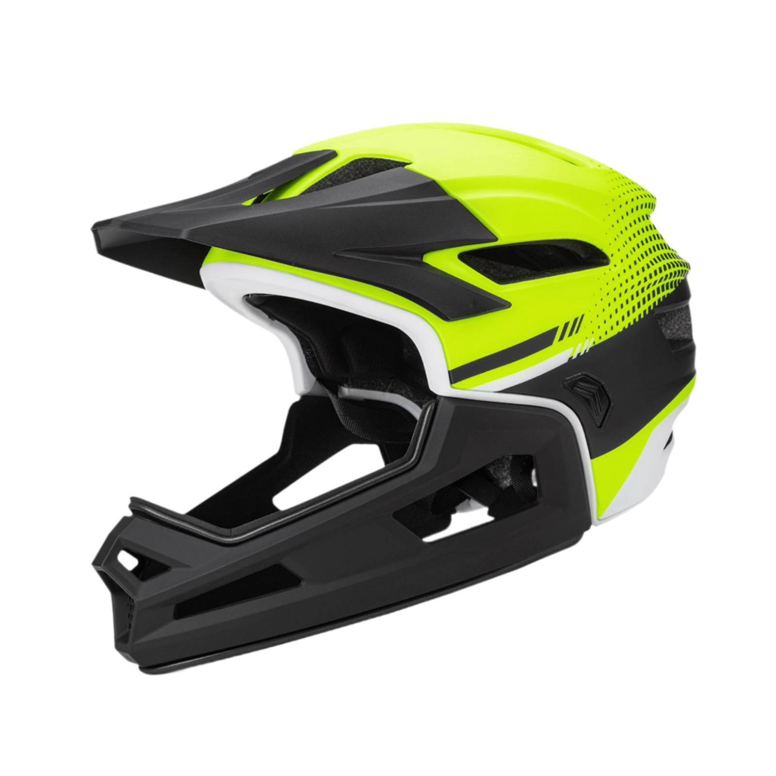 DimyFew Adjustable Full Face Helmet for Cycling And Outdoor Activities for Men And Women Black Yellow