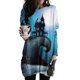 thumbnail image 2 of Vestido suelto de manga larga con estampado de Halloween y cuello redondo para mujer de talla grande de otoño Pompotops hdfakjf3280, 2 of 5