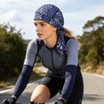 thumbnail image 5 of VeFlora Paisley Bandana Skull Cap, Breathable Sweat Wicking Quick Dry Do Rag, Stretchy Head Wrap for Cycling, Motorcycle, Hiking, Running and Outdoor Activities, Unisex(White), 5 of 8