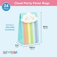 thumbnail image 5 of 24 Pack of Rainbow Goodie Bags with Stickers for Birthday Supplies, Rainbow Party Favors, Treats, Candies, Baby Shower Decorations (Turquoise, 6.5 x 4 x 3 Inches), 5 of 10