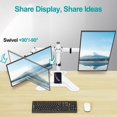 thumbnail image 4 of Dual Monitor Stand Standing Full Motion Monitor Desk Mount Fits Screens up to es .lbs with Height Adjustable Swivel Tilt Rotation VESA x x, 4 of 9