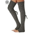 thumbnail image 2 of Luxtrada Women Winter Warm Knit Cable Bandage Long Socks Stockings Casual Wool Thigh High Over Knee High Socks Girls Female Leg Warmers, 2 of 6