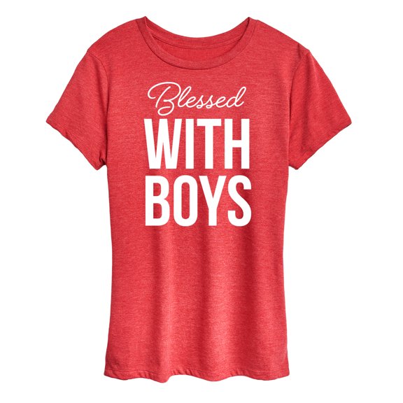 Instant Message - Blessed With Boys - Women's Short Sleeve Graphic T-Shirt