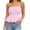 Pink, variant on Womens Peplum Tube Top Ruffled Strapless Bubble Hem Blouse Summer Crop Tops Black Size S