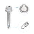 thumbnail image 4 of Uxcell #14 x 1 1/2" 410 Stainless Steel Hex Washer Head Self Drilling Screws 25 Pack, 4 of 4