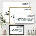 thumbnail image 4 of Designart 'Minimalistic Fir Forest and Winter Mountains I' Modern Framed Canvas Wall Art Print, 4 of 5