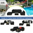 thumbnail image 2 of Costway 6PCS Outdoor Patio Rattan Furniture Set Cushioned Sectional Sofa Black, 2 of 10