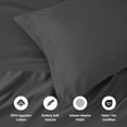 thumbnail image 5 of Superior 1000 Thread Count Egyptian Cotton Sheet Set, Deep Pocket Bed Sheets, Queen, Grey, 5 of 13