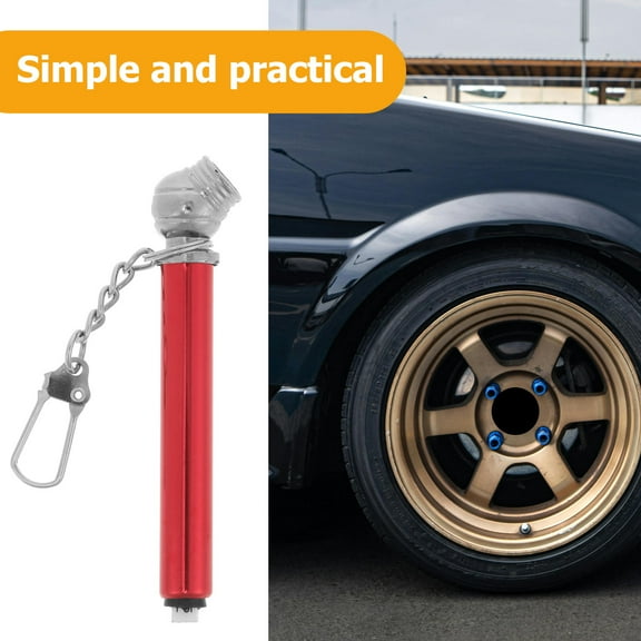 ULTNICE Pencil Tire Pressure Gauge With Built In Deflator Valve Compact And Portable Tire Monitoring Tool Red Color