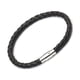 thumbnail image 2 of Qarigey de cuero para hombre, brazalete trenzado con hebilla de imán de acero inoxidable para Type9 NO9, 2 of 6