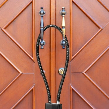 Portable Padlock Waterproof Rustproof with 2 Keys Durable Cable Luggage Locks for Gate Cabinet Storage Case Small Fences Baggage Black