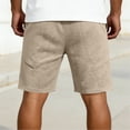 thumbnail image 5 of cfhntfmh Men's Baggy Shorts Casual Drawstring Knee Length Wide Leg Sweat Shorts Loose-Fit High Waisted Workout Shorts, 5 of 6