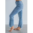 thumbnail image 5 of Neona Risen Women's Mid Rise Straight Jeans, Raw Hem, Stretch, Multi Colors, 5 of 6