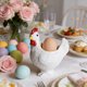 thumbnail image 4 of Uuiauoio Ceramic Hen Shaped Egg Cup Easter Eggs Holder Cute Chick Egg Tray Cups Table Centerpieces for Soft Boiled Eggs Spring Wedding Holiday Rustic Farmhouse Dinner Party Home Kitchen Decor, 4 of 7